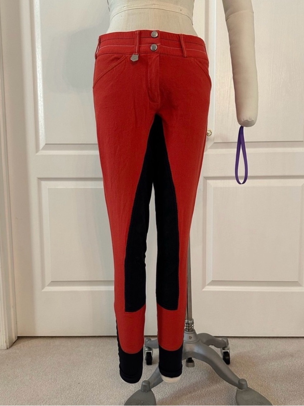 Red riding breeches. 2-tone, full seat